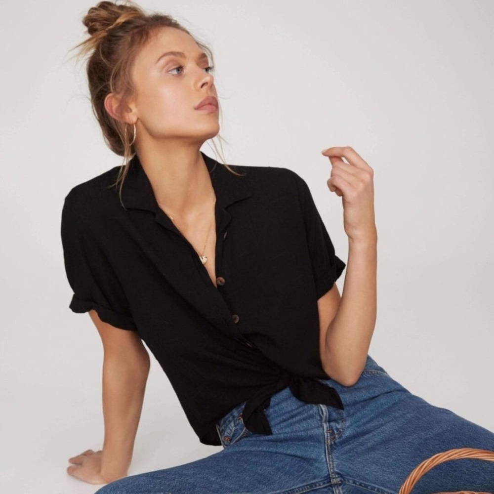 Plain Black Toulin Shirt
